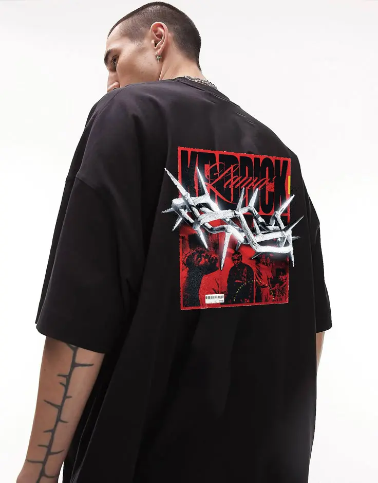 Topman extreme oversized t-shirt with front and….webp