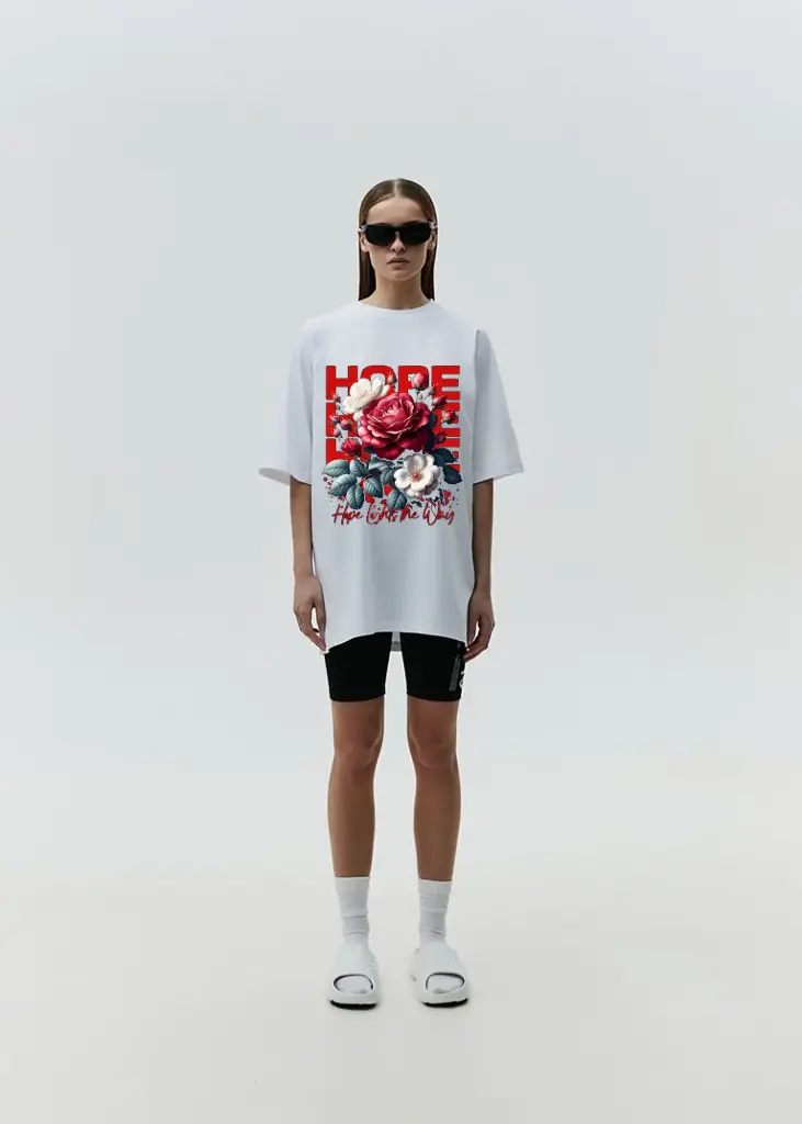 Urban Bloom Graphic Oversized Tee