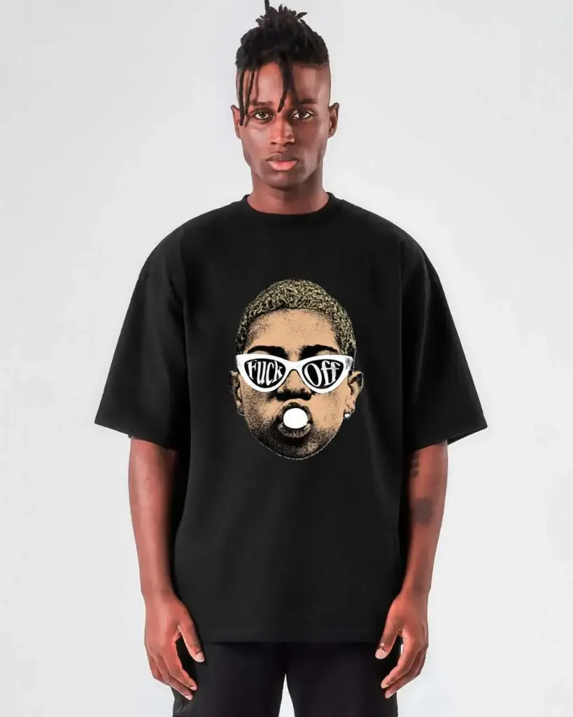 Rebleface Oversized Black Tee