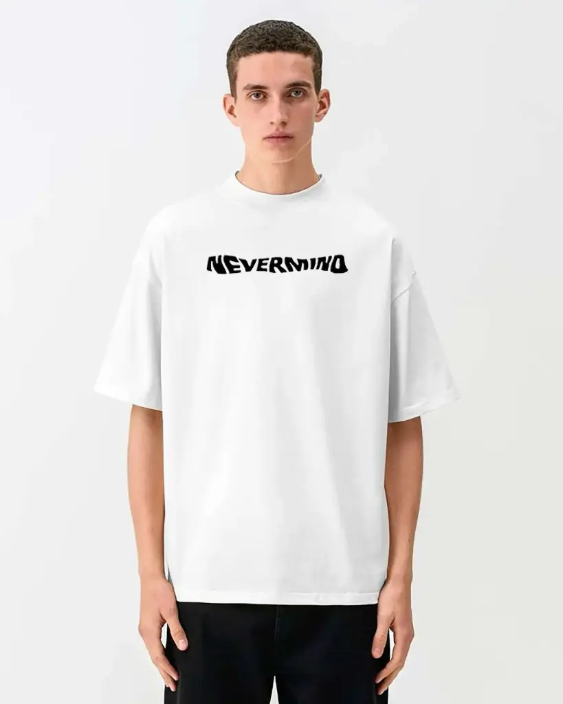 EASYMIND Oversized White Tee