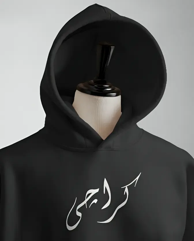 Urban Karachi Winters Hoddie Unisex Black