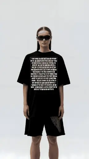Wednesday Addams Oversized Gothic Black T-Shirt