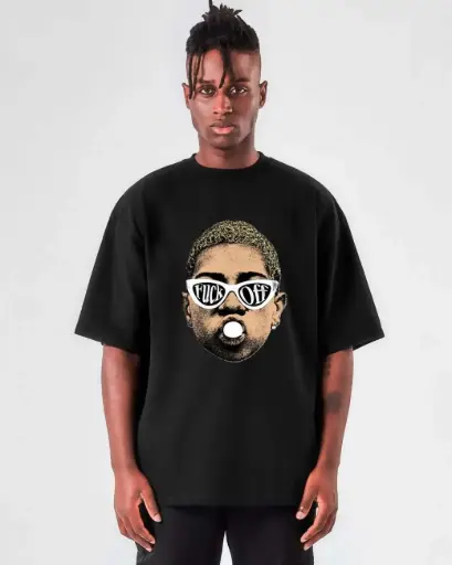 Rebleface Oversized Black Tee