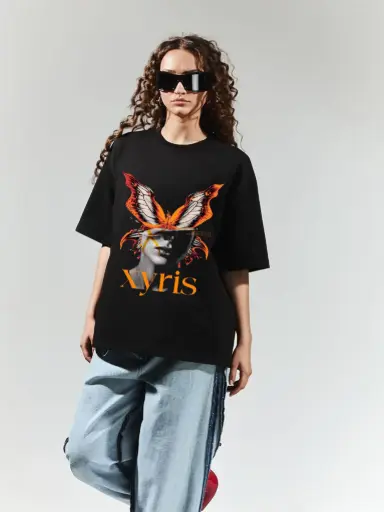 XYRIS Dark Wings Oversized Tee